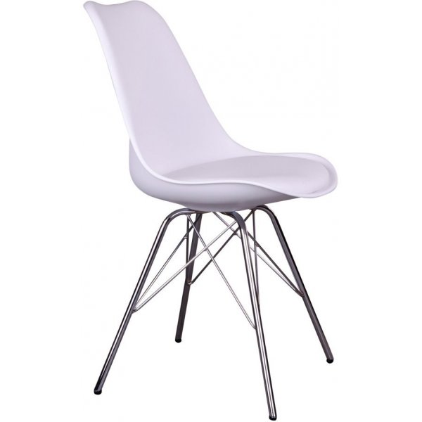 Oslo Spisestol - Hvit/Krom Oslo Spisestol - Hvit/Krom