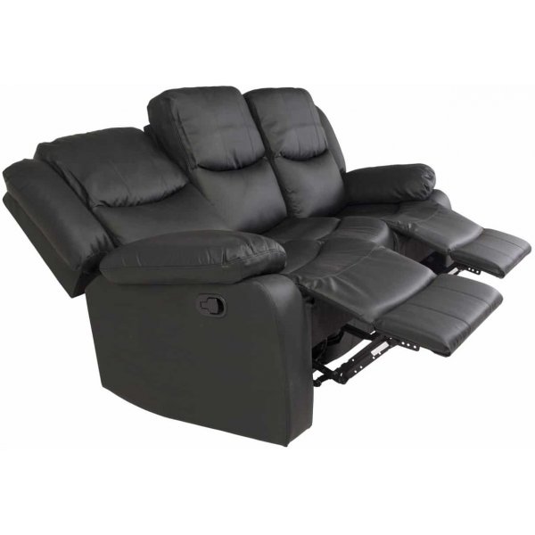 Mozart 3-seter Reclinersofa - Svart PU Mozart 3-seter Reclinersofa - Svart PU