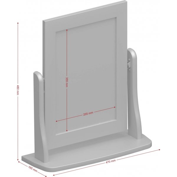 Barokk bordspeil - Grå Barokk bordspeil - Grå