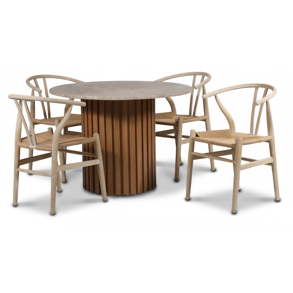 Brandon spisestol - Whitewash / Tausete Brandon spisestol - Whitewash / Tausete