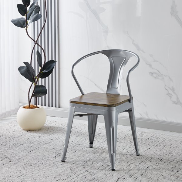 Iris metall lenestol med tresete Iris metall lenestol med tresete