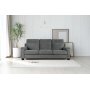 Atlas 3-seter sofa med hy rygg - Gr chenille + Tekstilrens for mbler