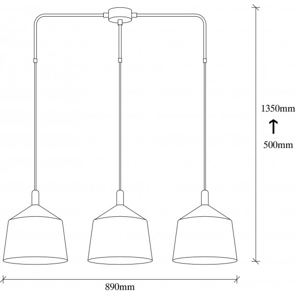 Samba taklampe 3778 - Sort/gull Samba taklampe 3778 - Sort/gull
