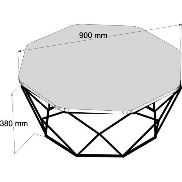 Diamond salongbord - Eik
