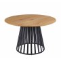 Inez rundt spisebord Ø120 cm eikefiner / Svart metall Inez rundt spisebord Ø120 cm eikefiner / Svart metall