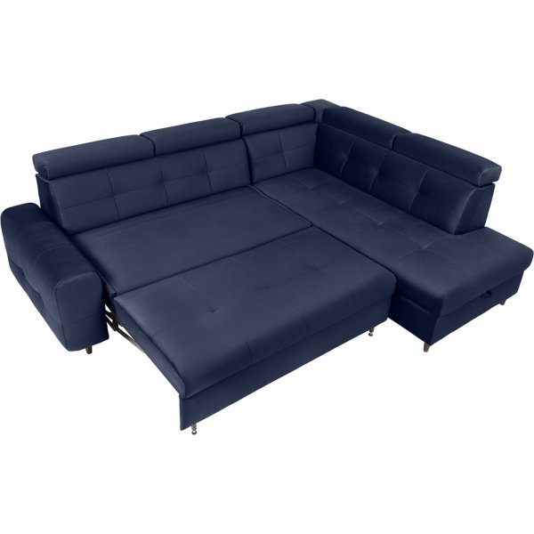 Matras hj�rnesovesofa med �pen ende h�yre - Bl�