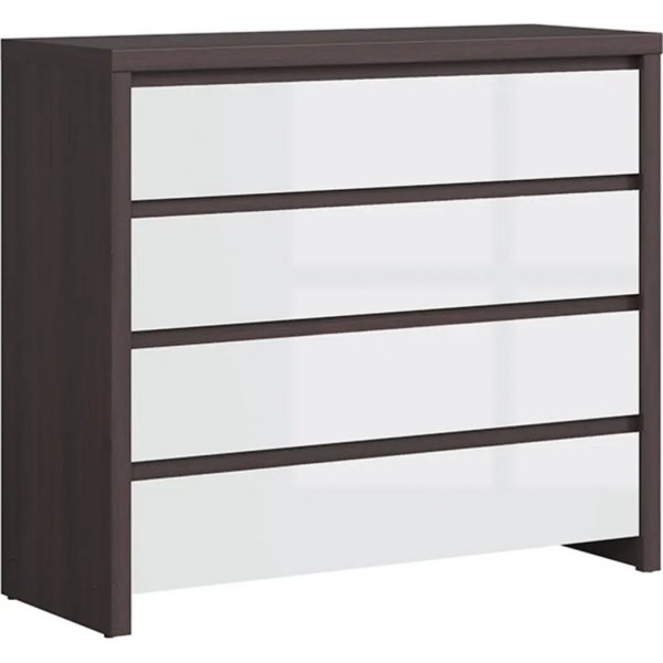 Kaspisk kommode 105 x 92 cm - Wenge/hvit