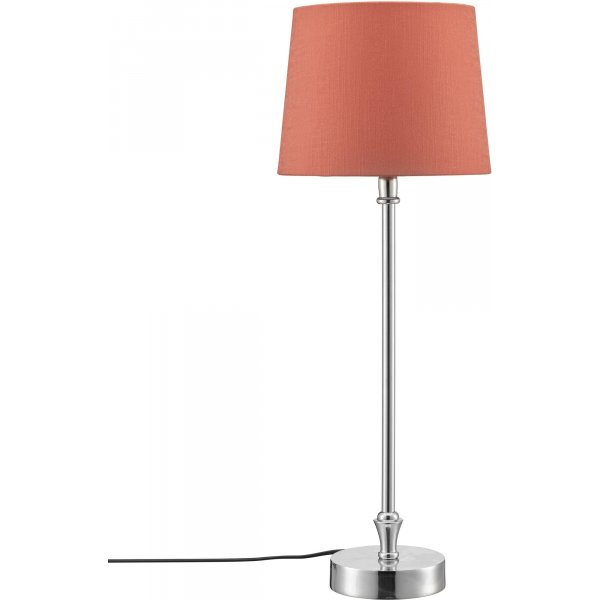 Liam bordlampe - Krydret oransje/krom - 56 cm