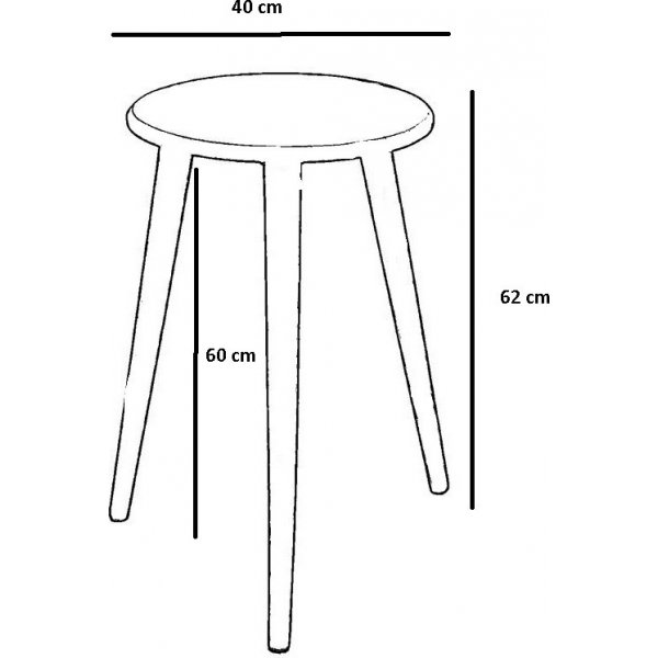 Troika sidebord Ø40 cm - Valnøtt Troika sidebord Ø40 cm - Valnøtt