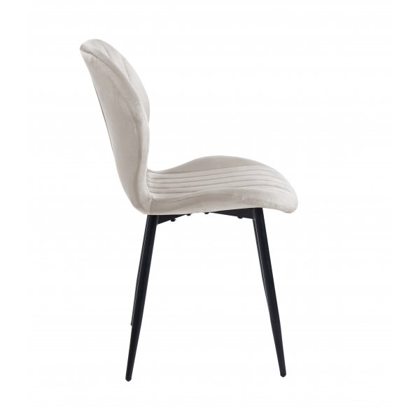 Spisegruppe Sandö spisebord Ø120 cm i hvit terrazzo med 4 Santos spisestoler i beige fløyel Spisegruppe Sandö spisebord Ø120 cm i hvit terrazzo med 4 Santos spisestoler i beige fløyel