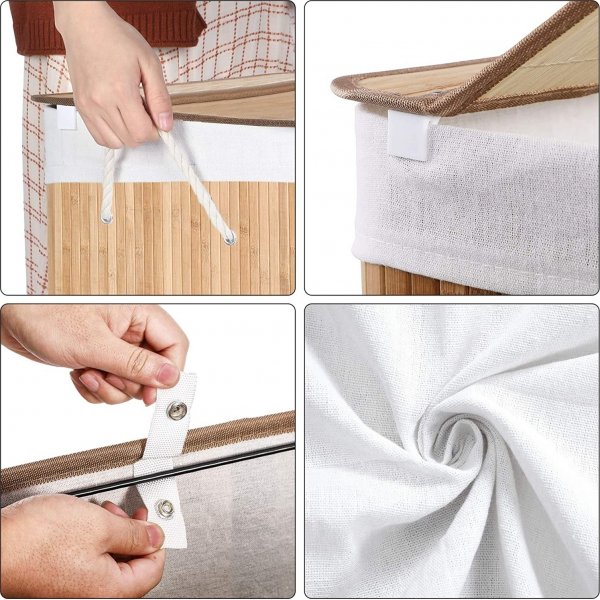 Carolin skittentøyskurv 150 l - Bambus Carolin skittentøyskurv 150 l - Bambus