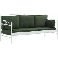 Hampus 3-seters utesofa - Hvit/grønn Hampus 3-seters utesofa - Hvit/grønn