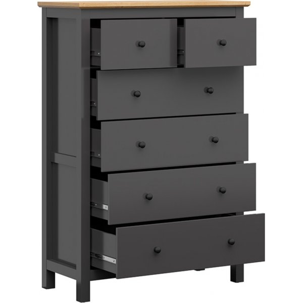 Hesen kommode 145 cm - Grafitt