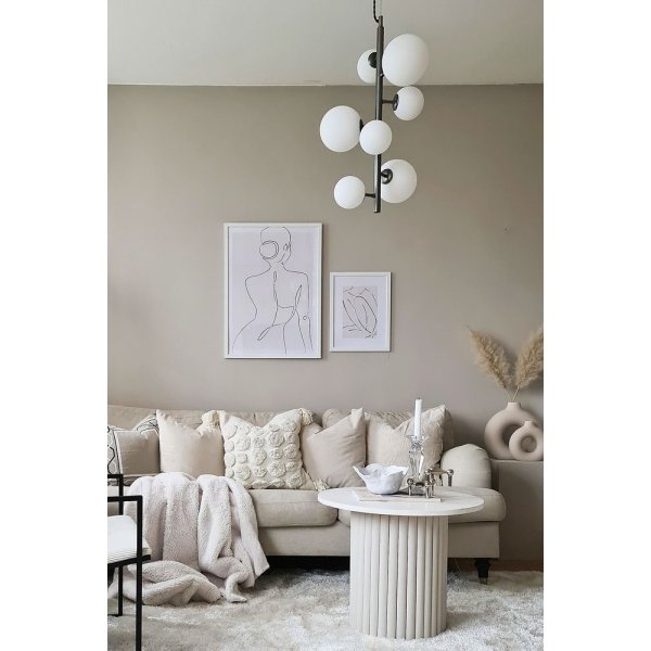 Taklampe Molekyl - Tinn / hvit