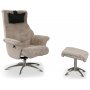 Ullrik fotpall - Beige freskinn