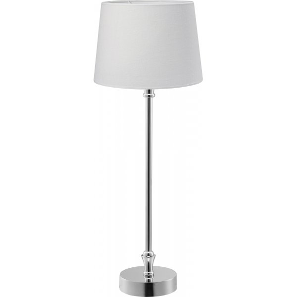 Liam bordlampe - Hvit/krom - 59 cm