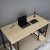 Academy skrivebord 125,2 x 60 cm - Sort/eik