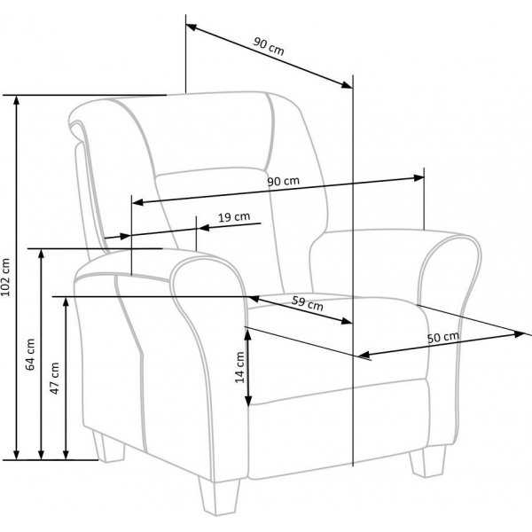 Jonete lenestol - Mørk blå Jonete lenestol - Mørk blå