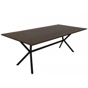 Revel spisebord, 200 cm (sildeben) - Svart/trefinr