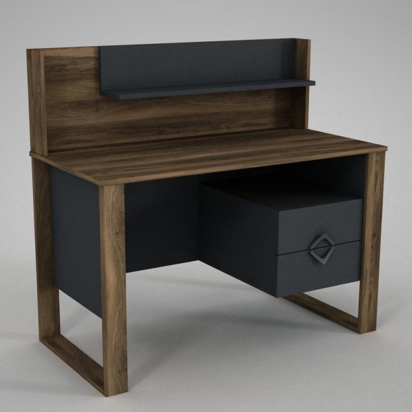 Bumerang skrivebord - Valn�tt/antrasitt