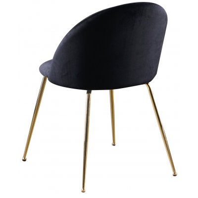 Art velvet stol - Svart / Messing + Flekkfjerner for mbler