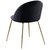 Art velvet stol - Svart / Messing
