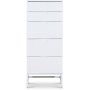 Lennox kommode 5 skuffer - Hvit