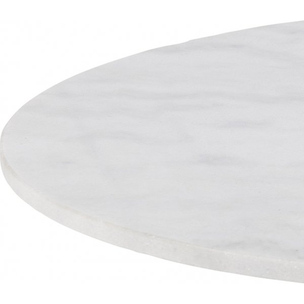 Corby salongbord Ø80 cm - Hvit/nikkel Corby salongbord Ø80 cm - Hvit/nikkel