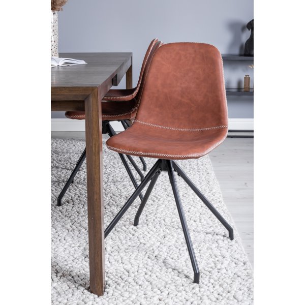 Bridge svingbar spisestol - Brun PU