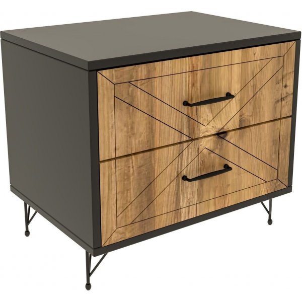 Felicita nattbord - Antrasitt/furu Felicita nattbord - Antrasitt/furu