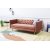 Toto 3-seters sofa - Rosa / Messing