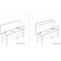 Vina 0701 spisegruppe med sofa - Hvit/lys gr
