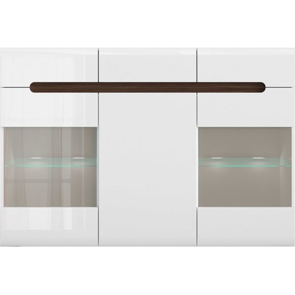 Azteca Trio skjenk med LED-belysning - Hvit