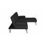 Sovesofa med divan i svart flyel