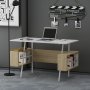 Iommi skrivebord 120x60 cm - Hvit/eik