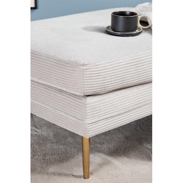 Savanna sittepuff - Beige kordflyel