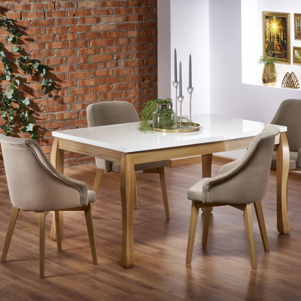 Richie spisebord - Hvit/eik Richie spisebord - Hvit/eik