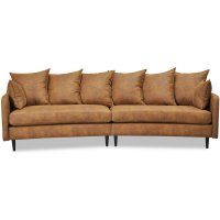 Gotland 4-seter buet sofa 301 cm - Cognac økolær Gotland 4-seter buet sofa 301 cm - Cognac økolær