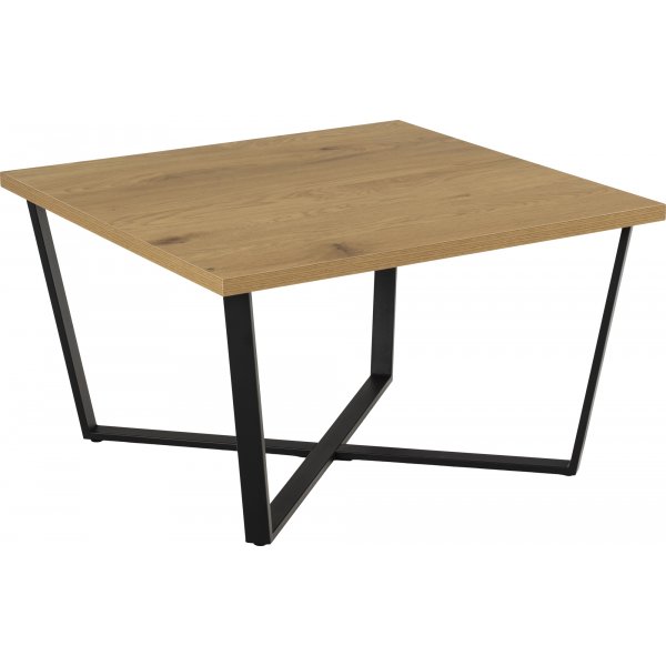 Amble salongbord 75 x 75 cm - Eik/sort