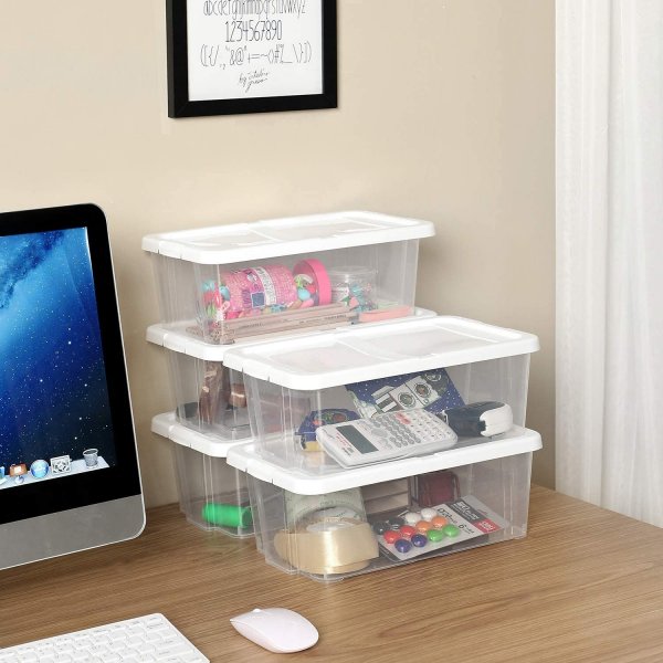 Leander oppbevaringsboks 35x20 cm 12-pakning - Gjennomsiktig Leander oppbevaringsboks 35x20 cm 12-pakning - Gjennomsiktig