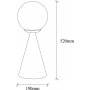 Gondol bordlampe - Slv/hvit