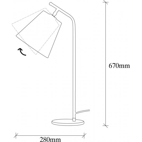 Salini bordlampe - Hvit/vintage