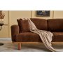Reims 3-seters sofa - Brun/kobber