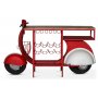 Klassisk Vespa bardisk - Rd/hvit