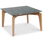 Accent stuebord 75 - Grnn marmor / eik