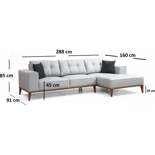 Montana divansovesofa - Lys grå Montana divansovesofa - Lys grå