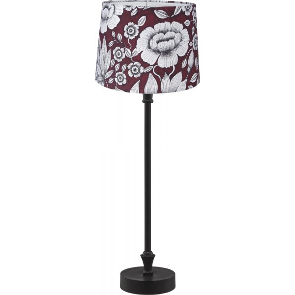 Liam bordlampe - Rd/svart - 59 cm