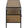 Seaford mediabenk 90 cm - Sort
