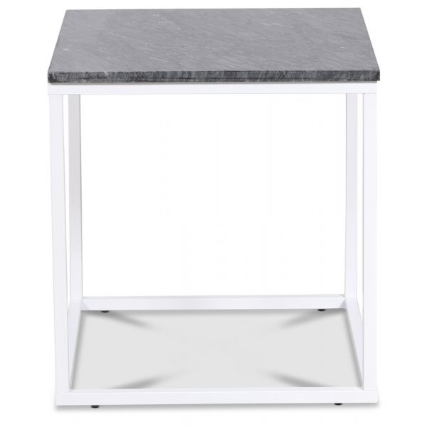Accent lampebord 50x50 cm - Grå marmor / Hvit Accent lampebord 50x50 cm - Grå marmor / Hvit