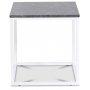 Accent lampebord 50x50 cm - Gr marmor / Hvit